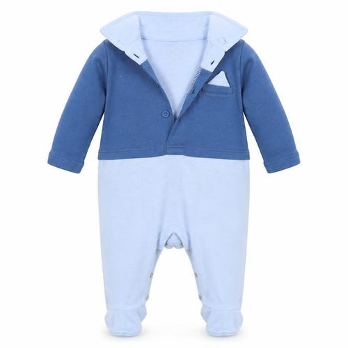 Mini Cuddles Boys Blue   Babygrow One-Piece Size 0-3 Months