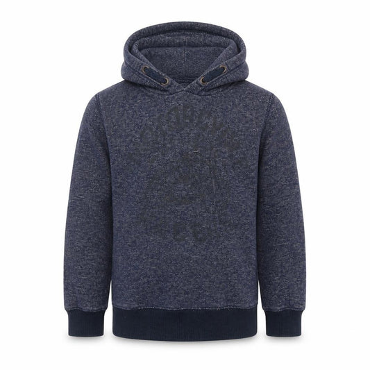 Front view of Next boys’ blue rayon pullover hoodie, size 6, years