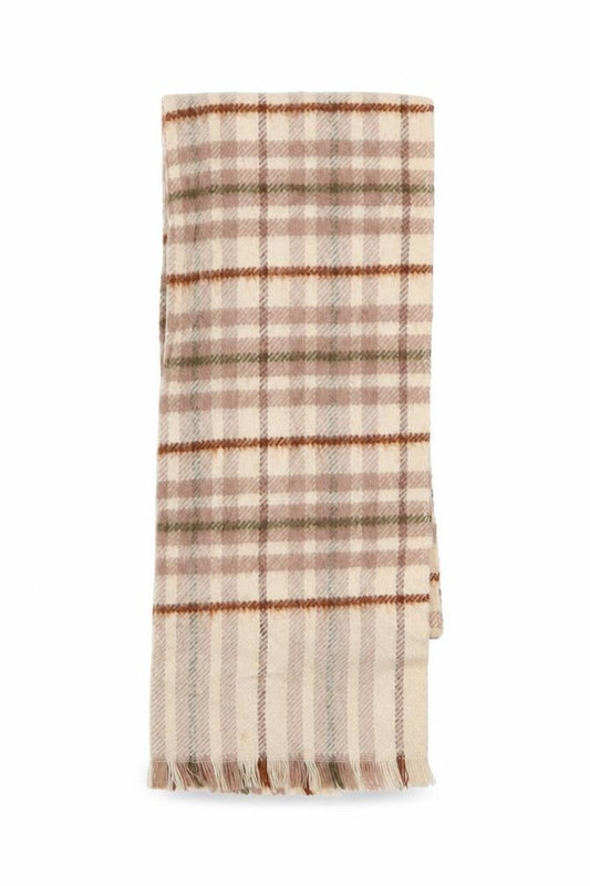 Preworn Girls Beige Plaid  Scarf Scarves & Wraps One Size