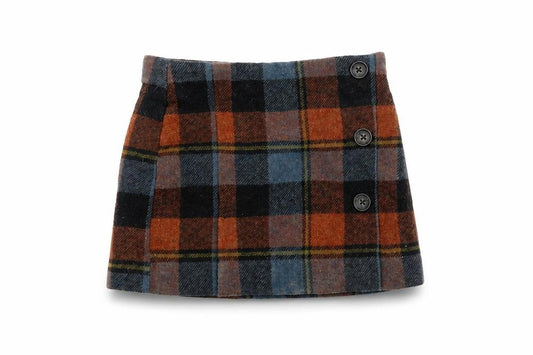 Front view of Next girls’ brown a-line skirt, size 5, years