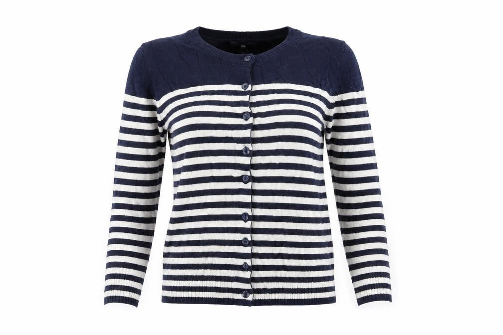 Gap Womens Blue Striped  Cardigan Jumper Size XS