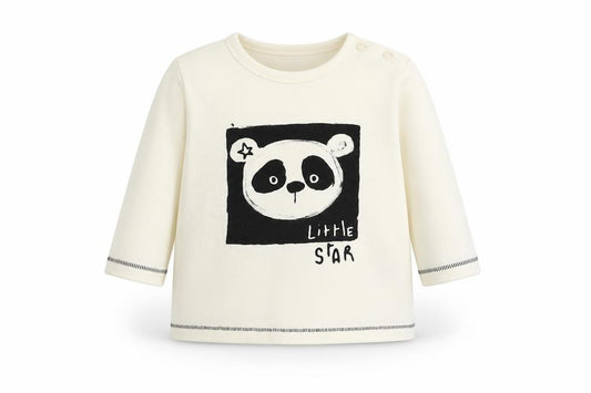 Front view of Next Baby White Basic T-Shirt, size 3-6, Months