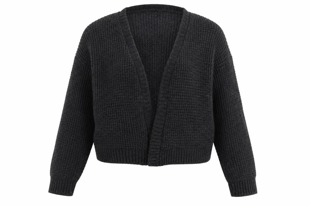 Boohoo Womens Grey  Knit Cardigan Jumper Size S
