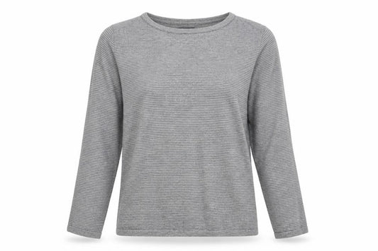 Front view of Papaya women’s grey jumper, size UK 12