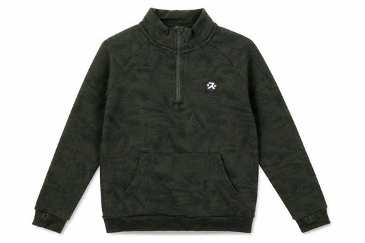 Front view of Nutmeg boys’ green geometric pullover sweatshirt, size 8-9, years