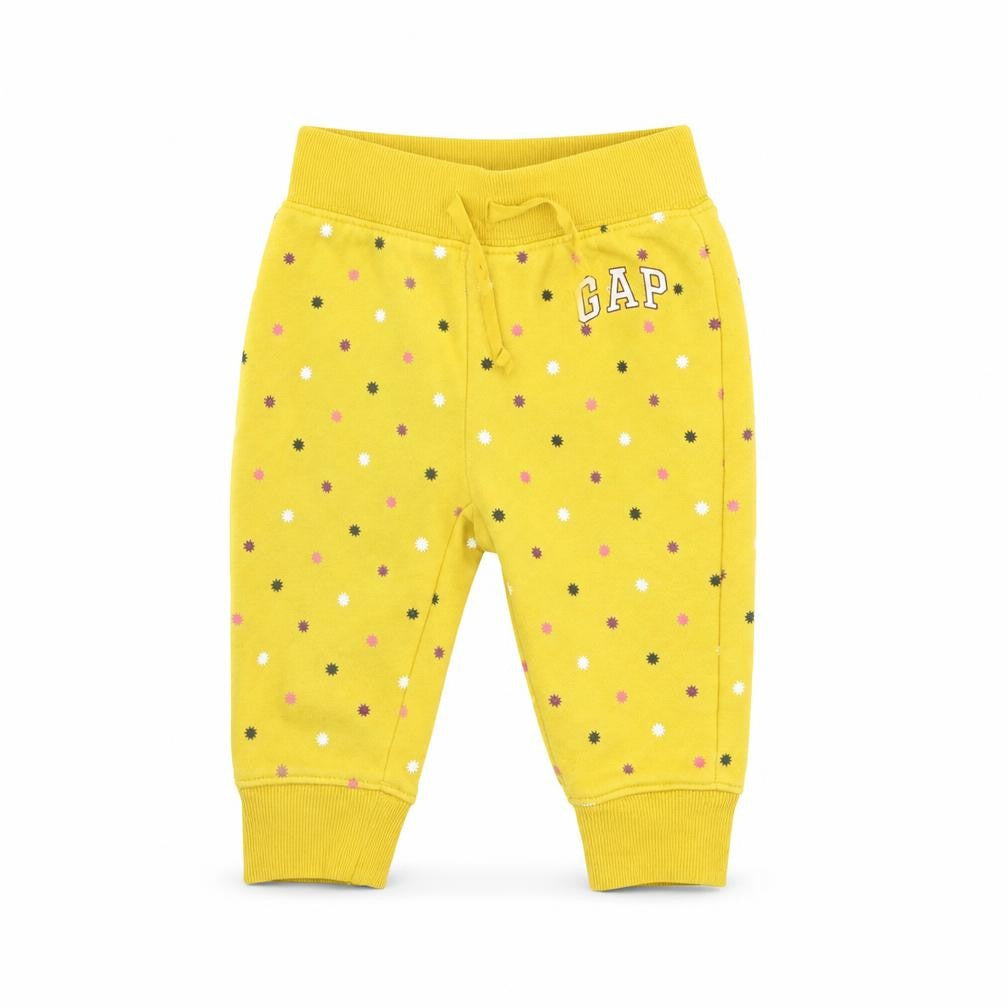 GAP  Girls Yellow Polka Dot  Jogger Trousers Size 12 Months