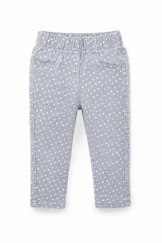 Front view of Matalan girls’ grey argyle/diamond capri trousers, size 12-18, months