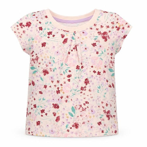 SO CUTE Girls Pink Floral  Basic T-Shirt Size 9-12 Months
