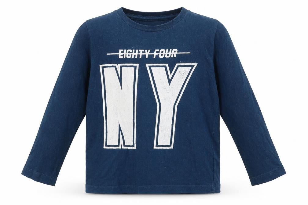 Front view of Zara boys’ boys blue basic t-shirt, size 4, years - ny
