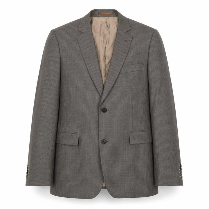Topman Mens Brown Striped Jacket Suit Jacket Size 42