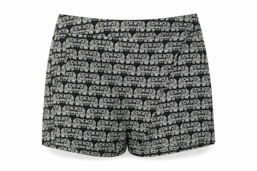 Primark Womens Black Animal Print  Cut-Off Shorts Size 8