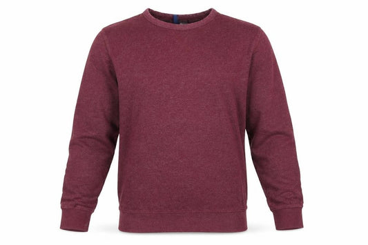 Front view of H&M men’s red pullover sweatshirt, size M