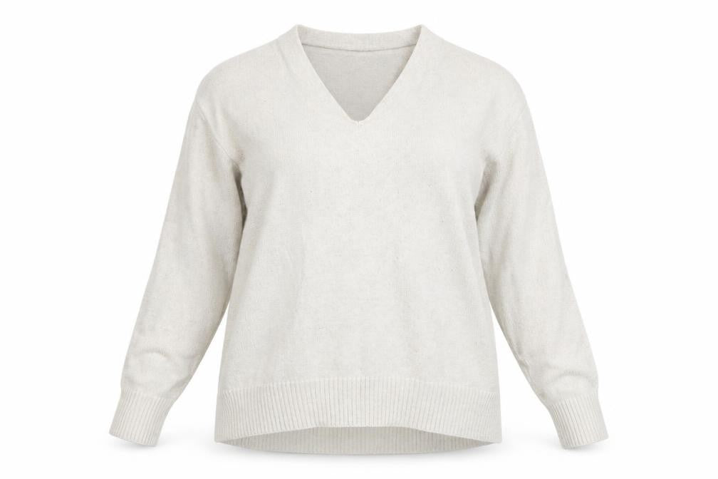 Front view of H&M women’s beige jumper, size S