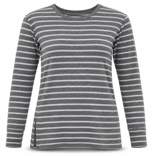 A Pea in the Pod Womens Grey Striped  Pullover Sweatshirt Size S