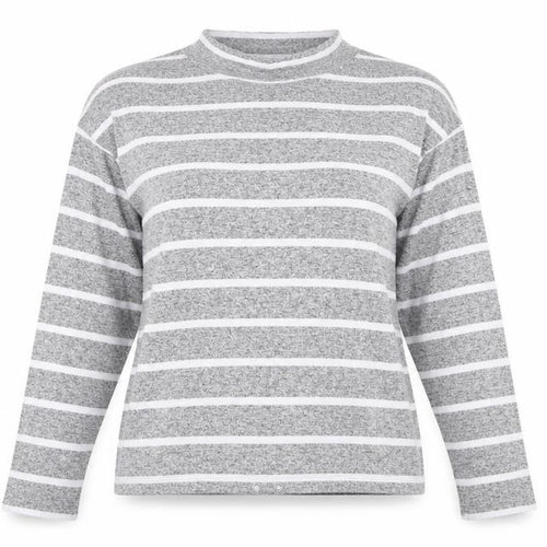 Marks and Spencer Womens Grey Striped  Top Pyjama Top Size 10
