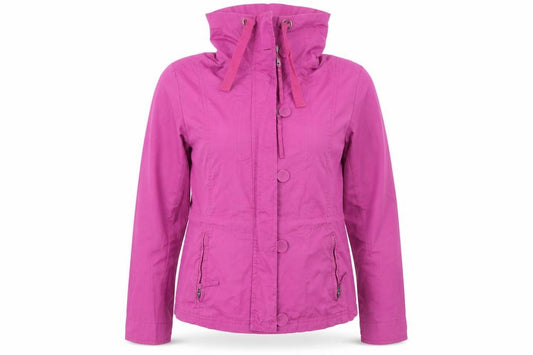 Front view of Bonmarché women’s pink jacket, size UK 12