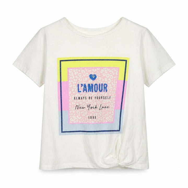 Matalan Girls White Basic T-Shirt Size 7 Years