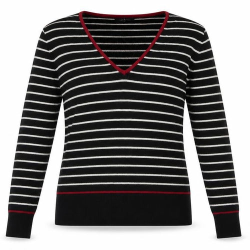 Debenhams  Womens Black Striped  Pullover Jumper Size L