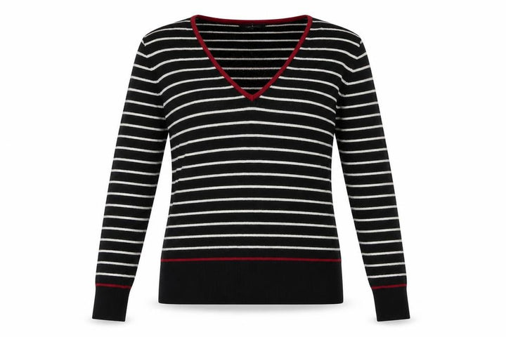 Debenhams  Womens Black Striped  Pullover Jumper Size L
