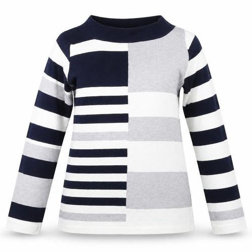 Bonmarché  Womens Blue Striped  Pullover Jumper Size XS