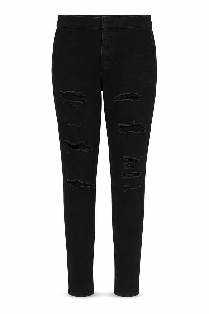 Topshop Womens Black   Straight Jeans Size 10 L32 in