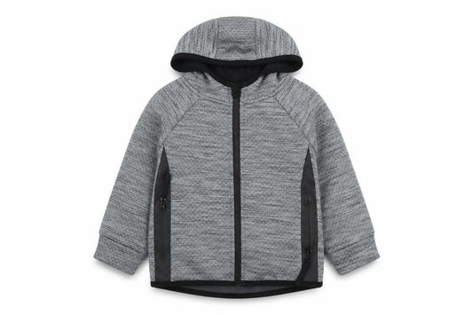 Front view of Primark boys’ grey gilet coat, size 2, years