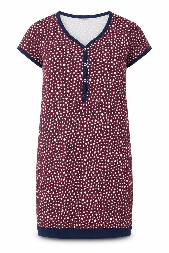 Preworn Womens Purple Geometric Jersey T-Shirt Dress  Size M  - Stars