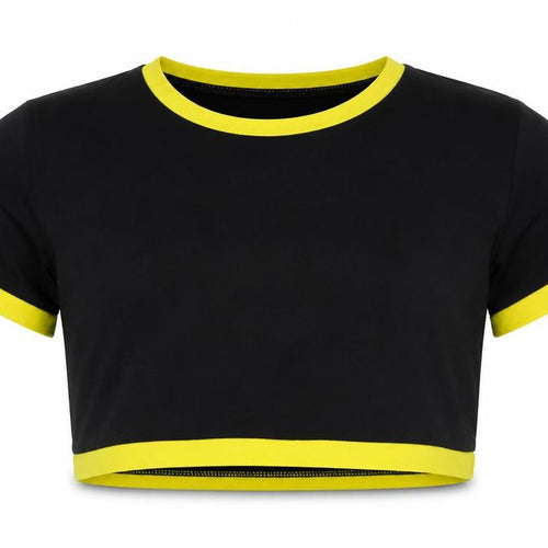 SheIn Girls Black   Cropped T-Shirt Size 12 Years