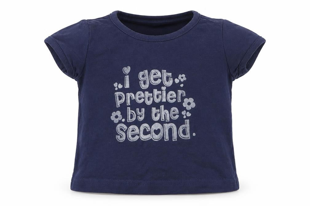Earlydays Girls Blue   Basic T-Shirt Size 9-12 Months
