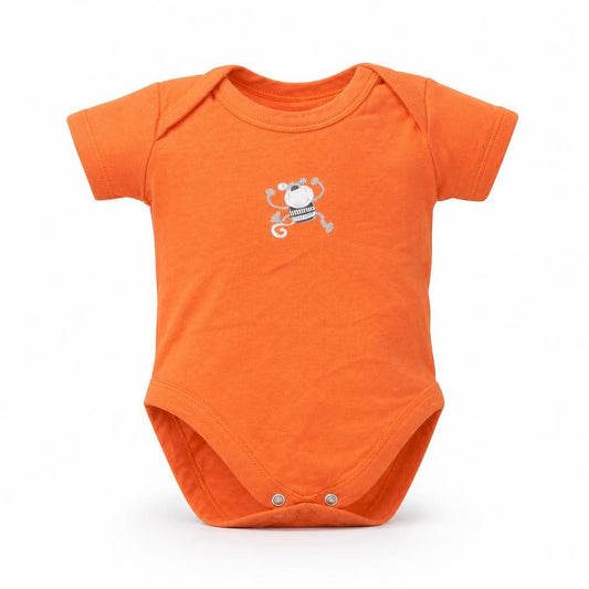 Front view of George boys’ orange basic t-shirt, size 0-3, months