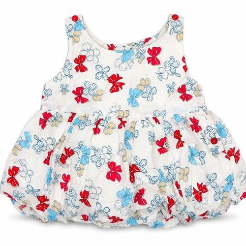 Marks and Spencer Girls White Geometric  Fit & Flare  Size 12-18 Months