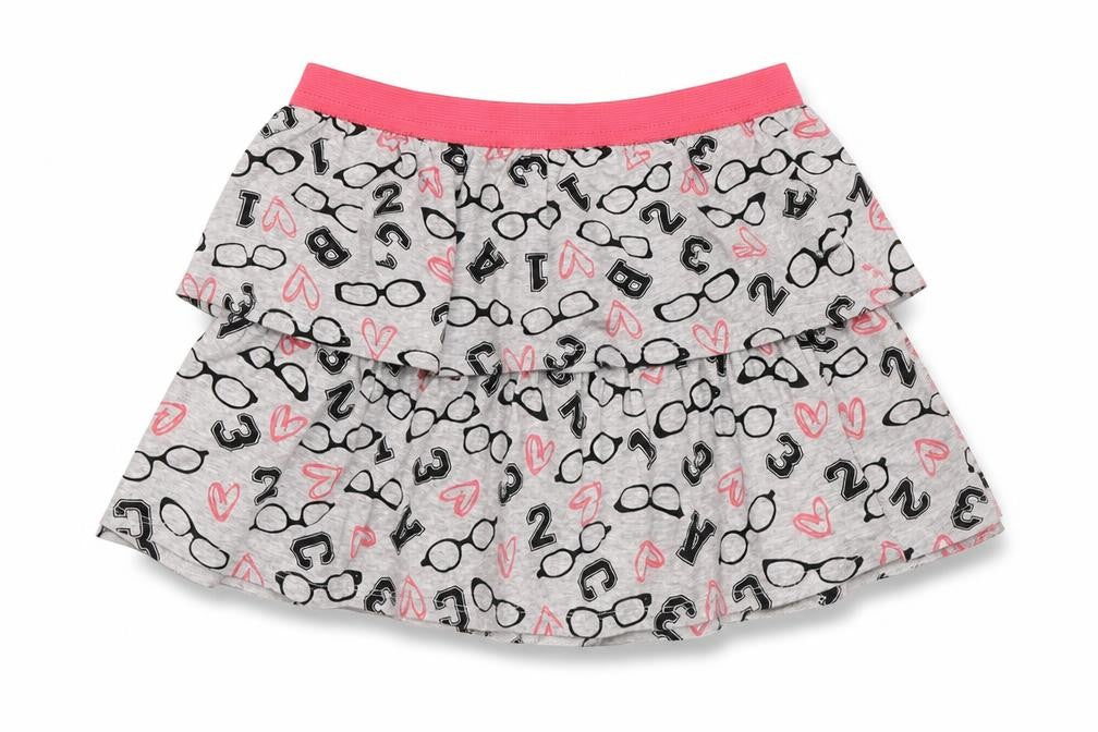 Front view of George girls’ grey a-line skirt, size 4-5, years