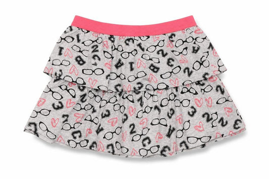 Front view of George girls’ grey a-line skirt, size 4-5, years