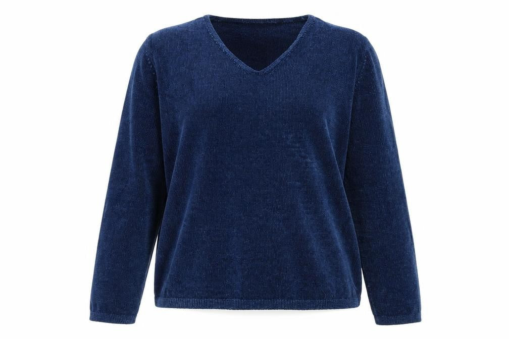 Front view of Great Plains women’s blue jumper, size UK 10