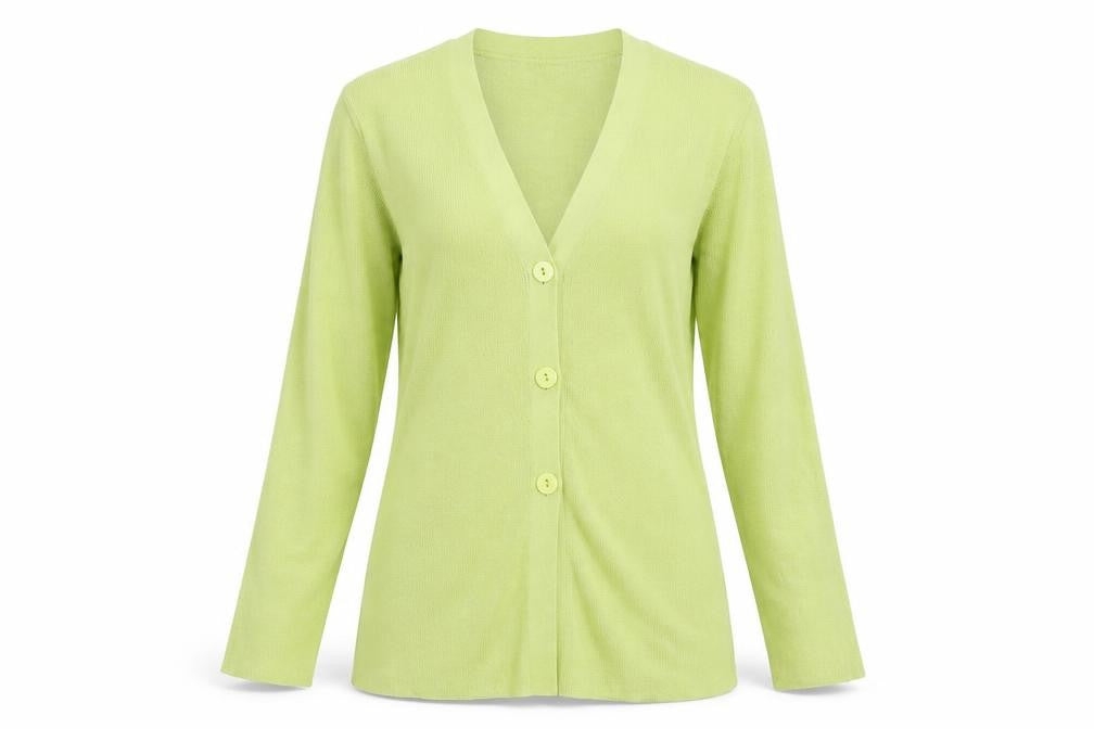 Marks and Spencer Womens Green  Knit Cardigan Jumper Size 8