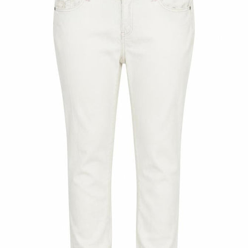 denimco Womens White  Denim Skinny Jeans Size 14 L24 in