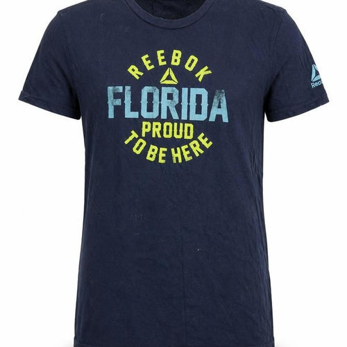 Reebok Mens Blue  Flannel  T-Shirt Size S