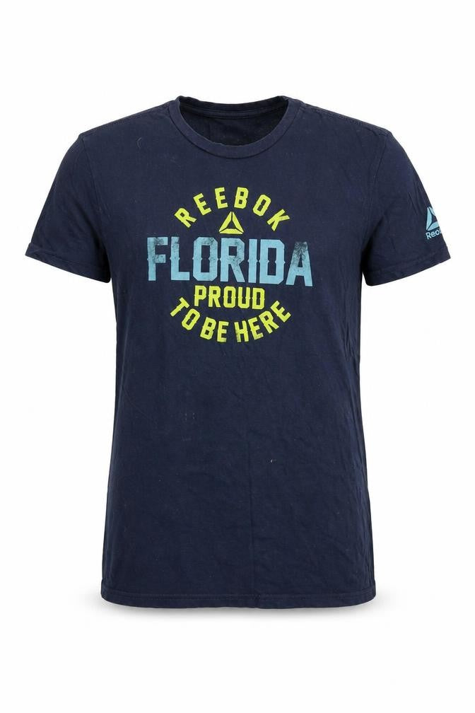Reebok Mens Blue  Flannel  T-Shirt Size S
