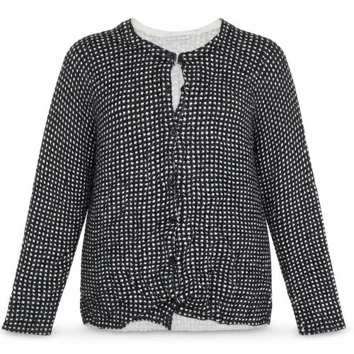 Croft & Barrow Womens Grey Polka Dot  Cardigan Jumper Size M