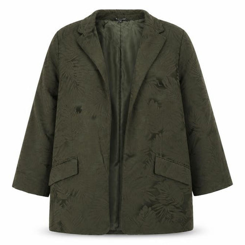 Bonmarché Womens Green Floral  Jacket  Size 16  - shoulder pads