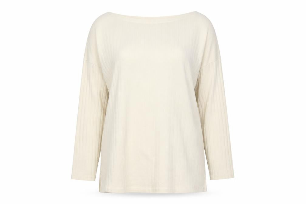 Front view of Pep&Co women’s beige jumper, size UK 12