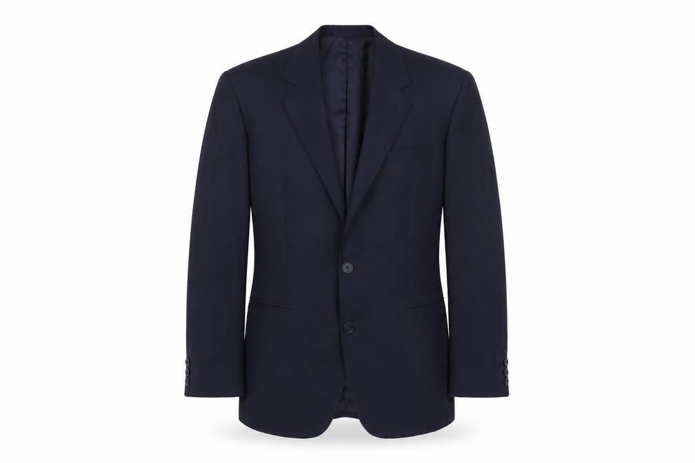Front view of Preworn men’s blue jacket suit jacket, size 42