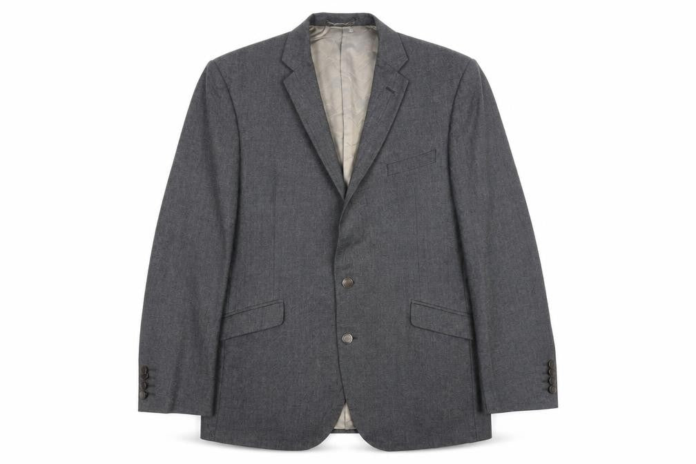 Front view of Marks & Spencer men’s grey jacket suit jacket, size 46