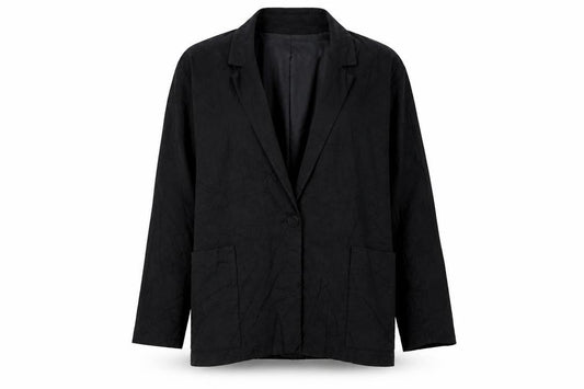 Front view of Expressions women’s black jacket, size UK 14