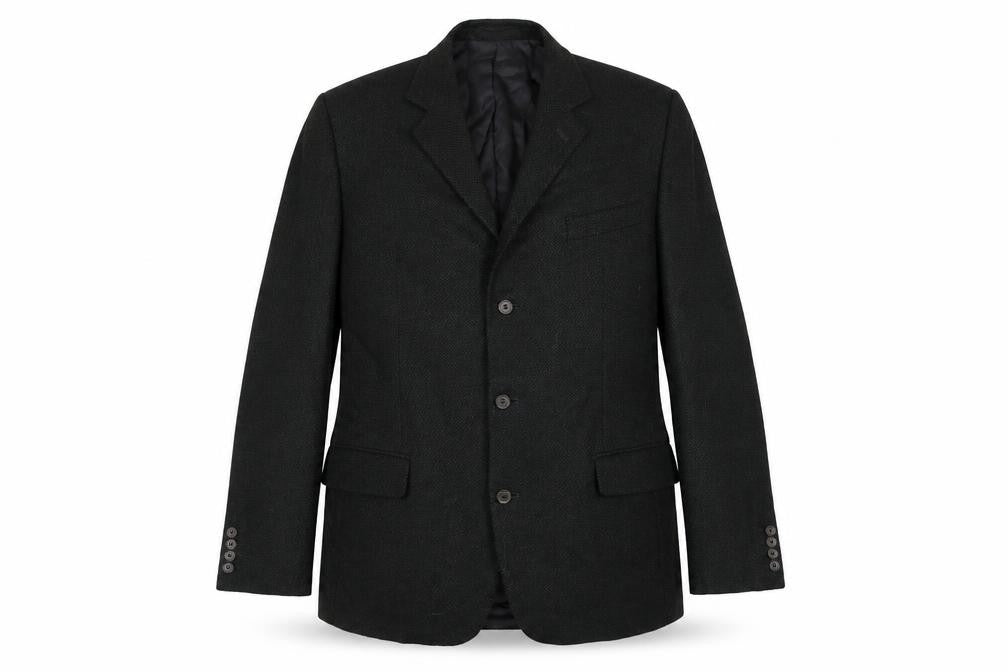 Front view of Preworn men’s green jacket suit jacket, size 40
