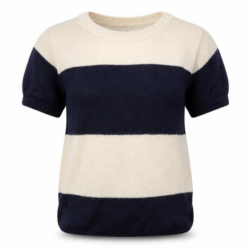 Gap Womens White Striped Knit Pullover Jumper Size S