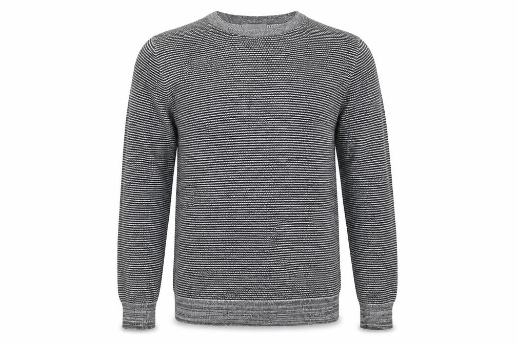 Front view of Marks & Spencer men’s grey jumper, size S