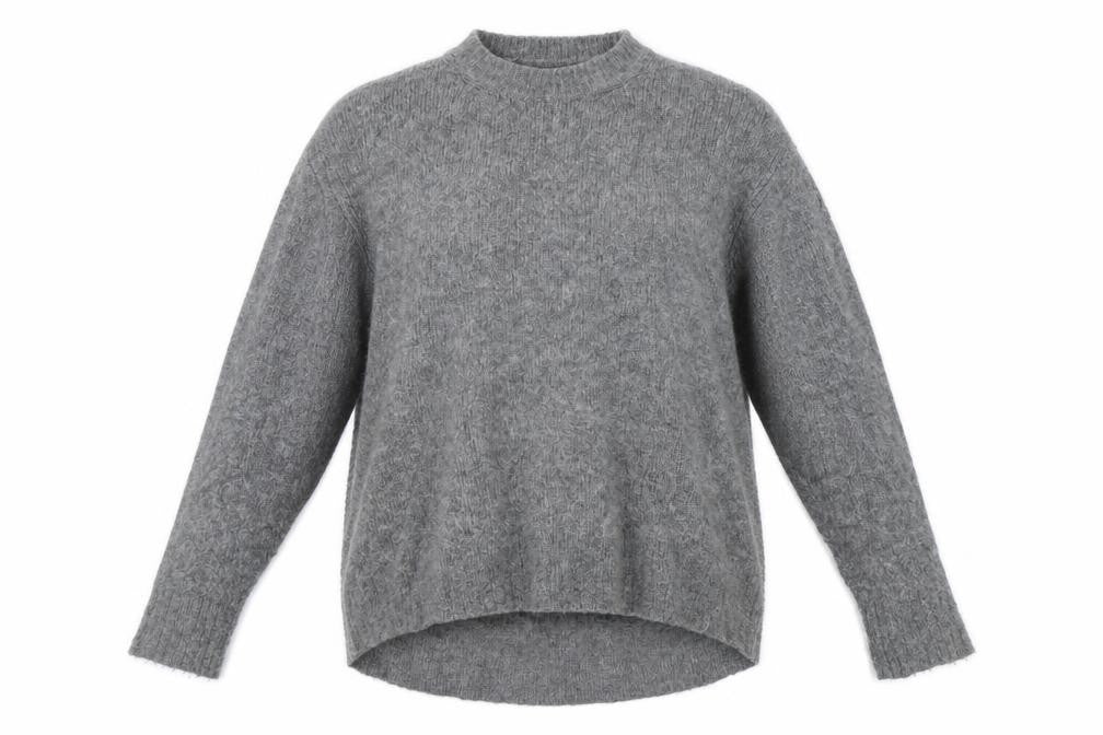 Front view of Zara women’s grey jumper, size S