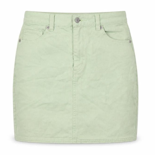 Monki Womens Green  Denim A-Line Skirt Size 6