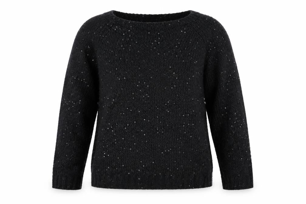 Front view of New Look women’s black jumper, size UK 8